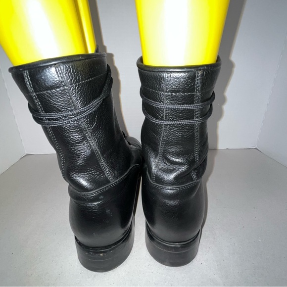 Dan Post Black Leather Lace up Boots - Picture 4 of 6